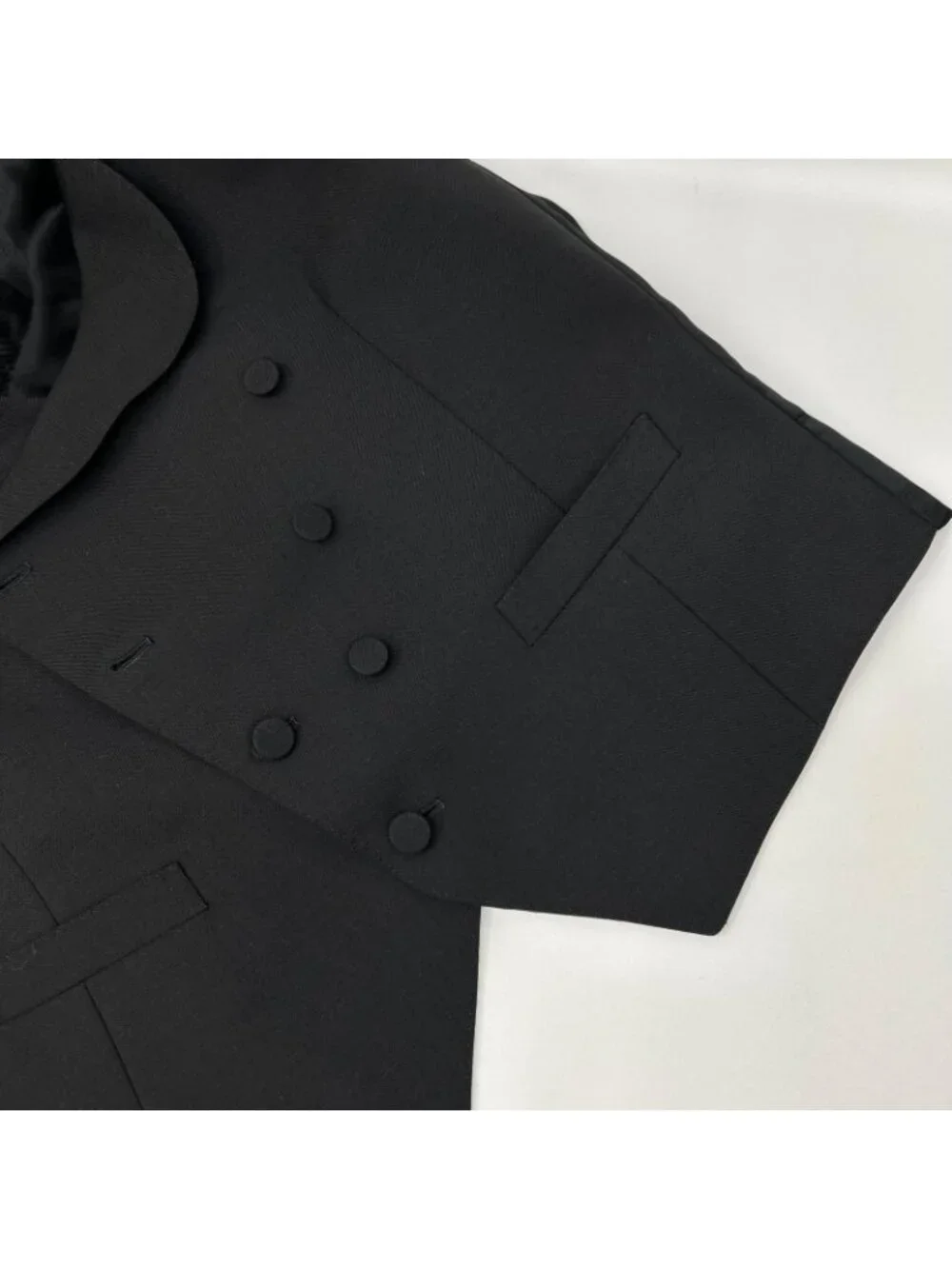 Gucci Black Mohair Wool Tuxedo Gilet Vest